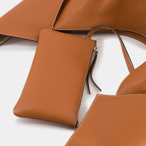 Ree Projects RIVA HOBO - PEBBLE GRAIN - CARAMEL