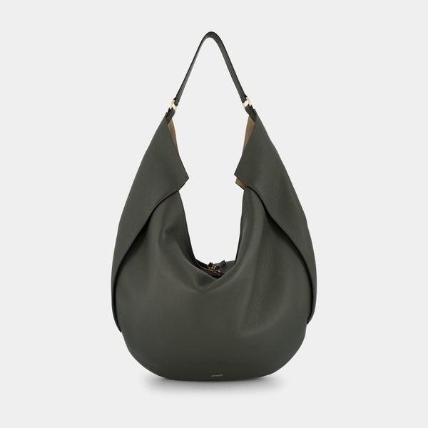 ree projects RIVA HOBO - PEBBLE GRAIN - DEEP MOSS