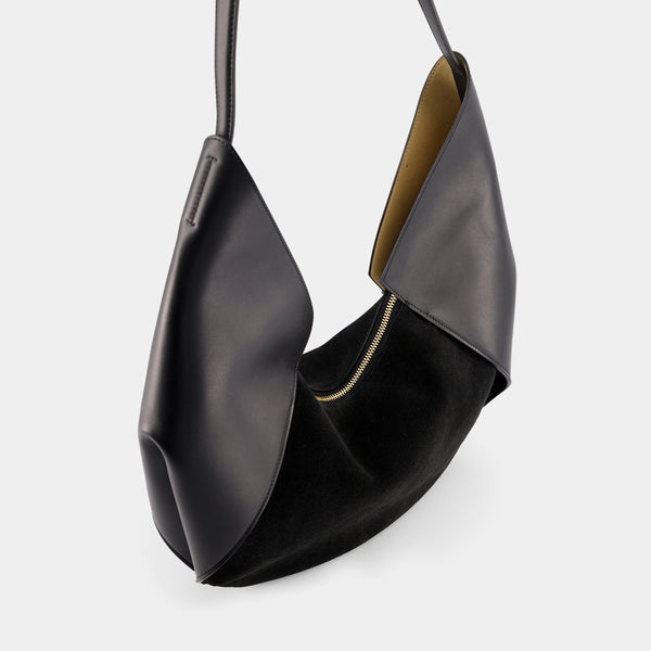 Ree Projects RIVA LARGE - SUEDE SOFT CALF - BLACK