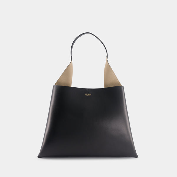 ree projects TOTE CLARE LARGE - SOFT CALF - BLACK