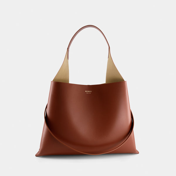 Ree Projects TOTE CLARE LARGE - SOFT CALF - COGNAC