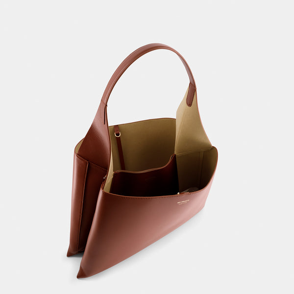 Ree Projects TOTE CLARE LARGE - SOFT CALF - COGNAC
