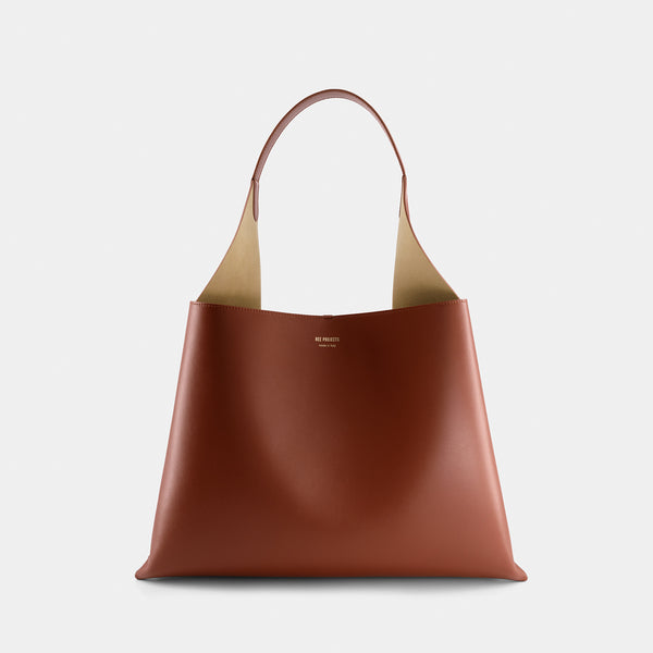 ree projects TOTE CLARE LARGE - SOFT CALF - COGNAC