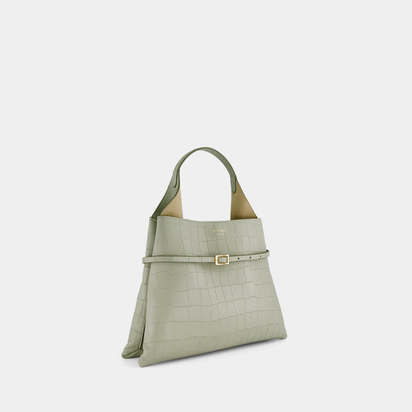 Ree Projects TOTE CLARE MINI - SOFT CROC - SAGE