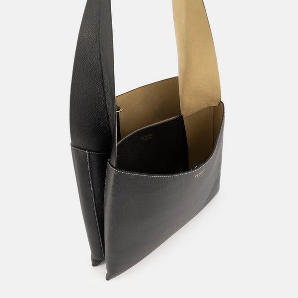 Ree Projects TOTE NESSA - PEBBLE GRAIN - BLACK