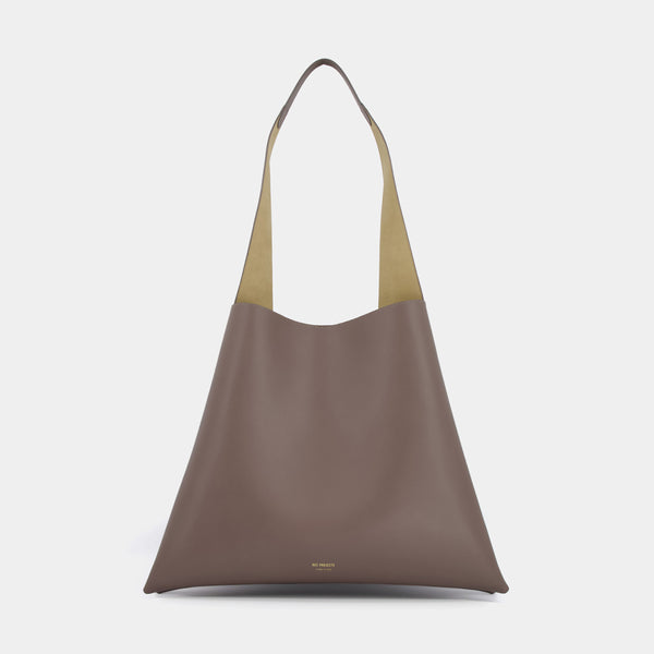 ree projects TOTE NESSA - SOFT CALF - ASH BROWN II