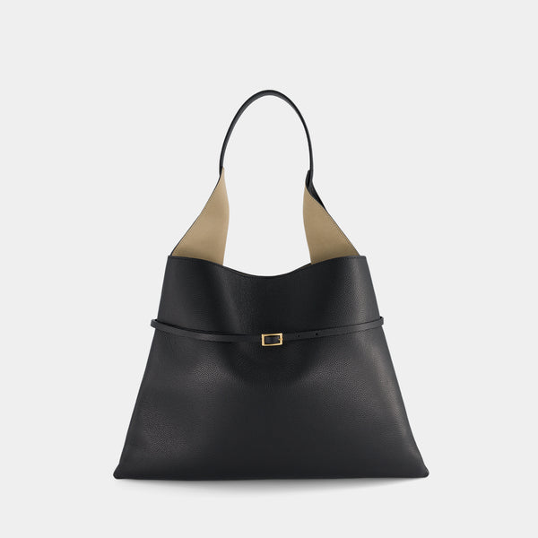 ree projects TOTE CLARE LARGE BELT - PEBBLE GRAIN - BLACK