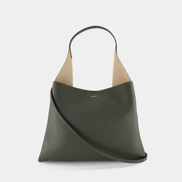 Ree Projects TOTE CLARE LARGE - PEBBLE GRAIN - DEEP MOSS