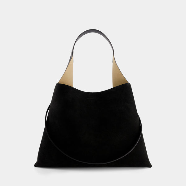 Ree Projects TOTE CLARE LARGE - SUEDE SOFT CALF - BLACK