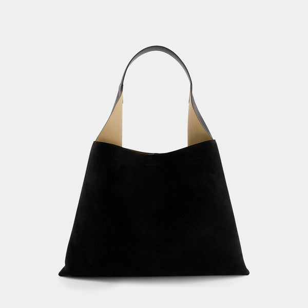 ree projects TOTE CLARE LARGE - SUEDE SOFT CALF - BLACK