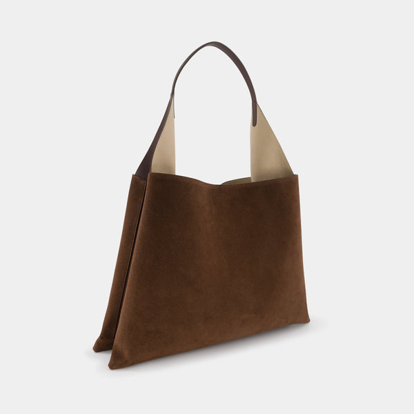 Ree Projects TOTE CLARE LARGE - SUEDE SOFT CALF - MOCHA
