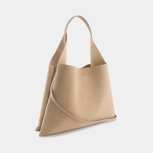 Ree Projects TOTE CLARE LARGE - SUEDE SOFT CALF - SANDSTONE
