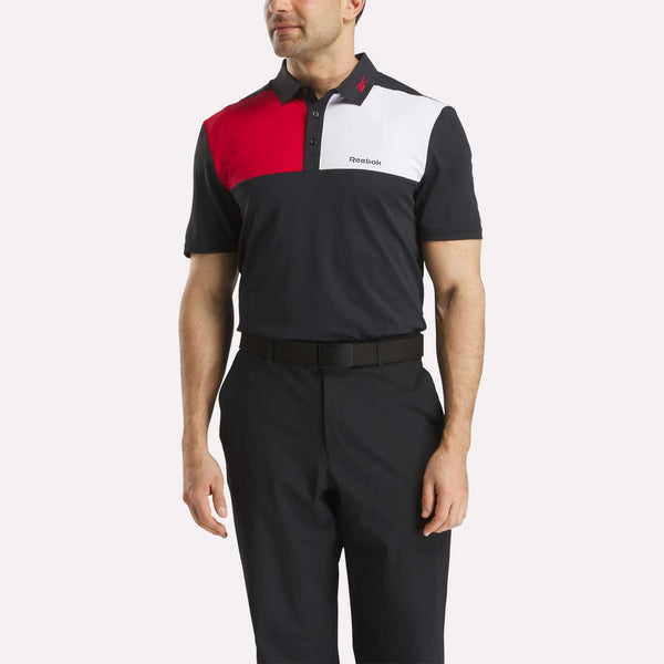 reebok classics Men's Colorblock Bonded Collar Polo Shirt