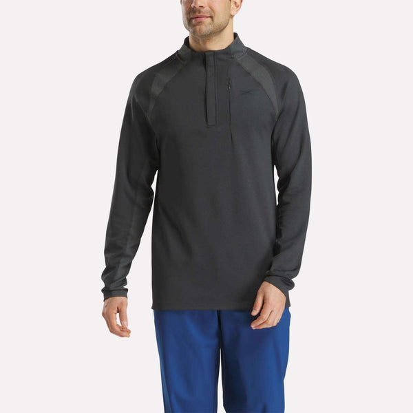 reebok classics Men's Long Sleeve Aero Flex 1/4 Zip Pullover Top