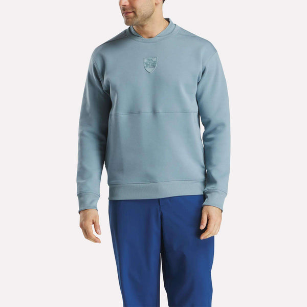 reebok classics Men's Long Sleeve Signature Legacy Crest Pullover Top