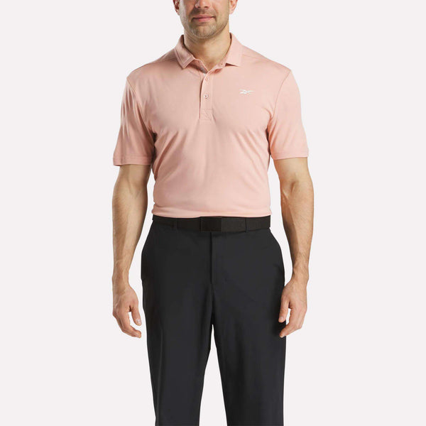 reebok classics Men's Short Sleeve Oxford Knit Pique Polo Shirt
