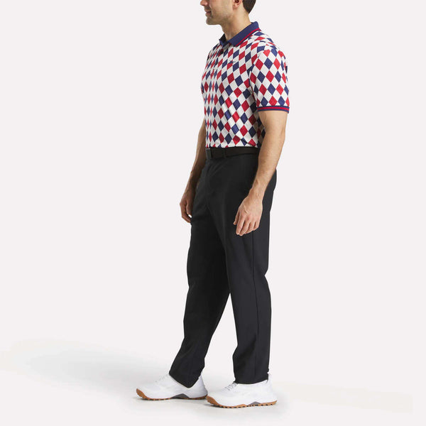 Reebok Classics Men's Short Sleeve Vector Argyle Print Polo