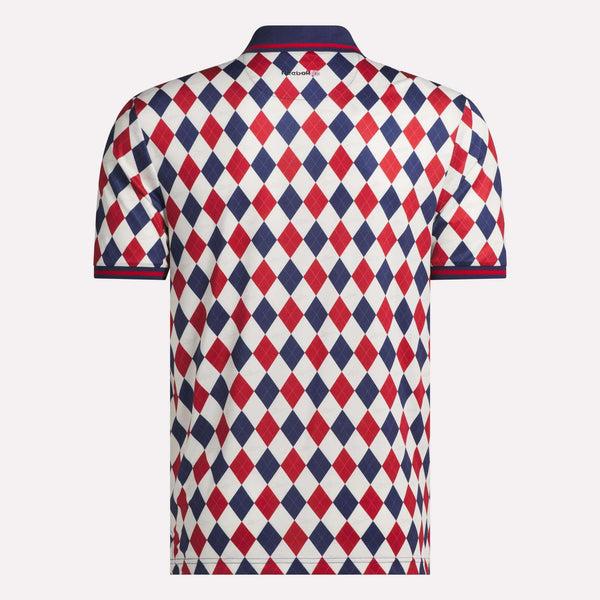 Reebok Classics Men's Short Sleeve Vector Argyle Print Polo