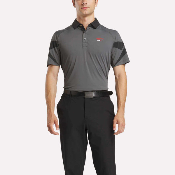 reebok classics Men's Signature Vector Colorblocked Polo Shirt