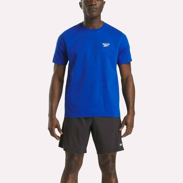 reebok classics Men's Small Logo Crewneck Short Sleeve T-Shirt