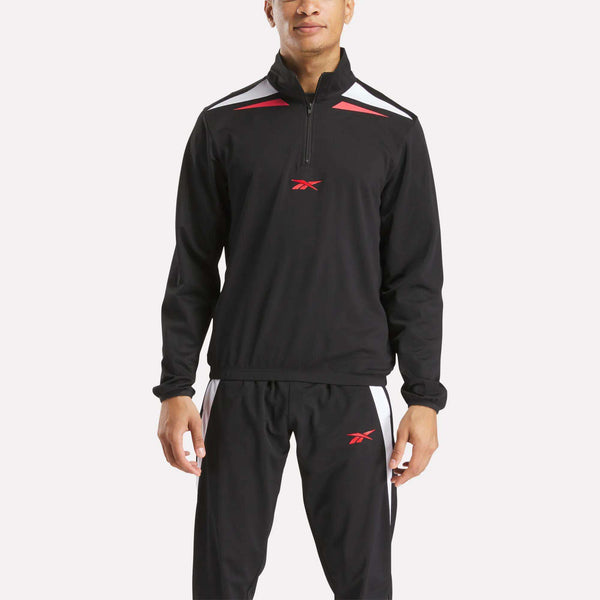 reebok classics Men's Soccer 1/4 Zip Track Top