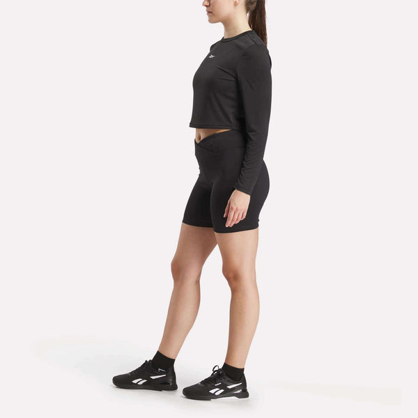 Reebok Classics Women's Core Slim Fit Crop Long Sleeve Tee