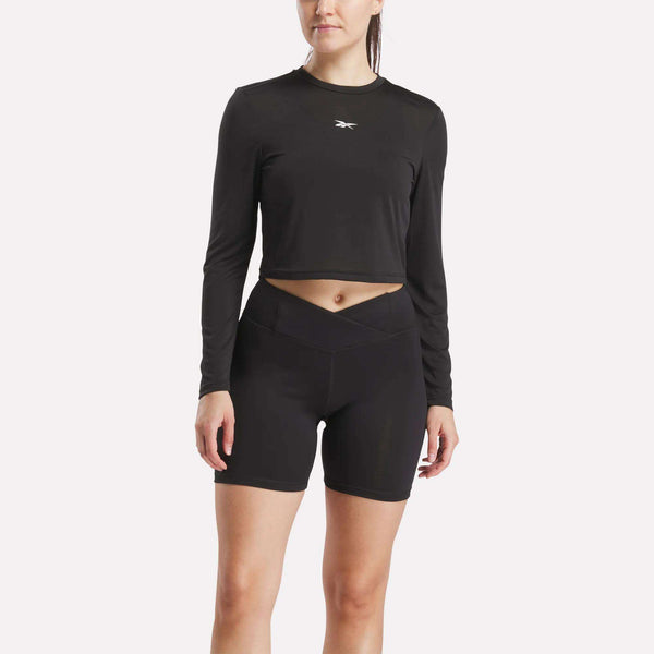 reebok classics Women's Core Slim Fit Crop Long Sleeve Tee