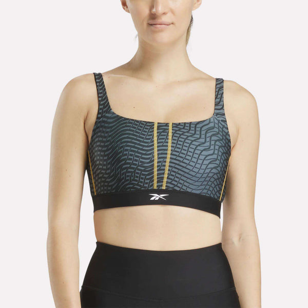 reebok classics Women's Hype Pack Blocked Allover Print Bralette