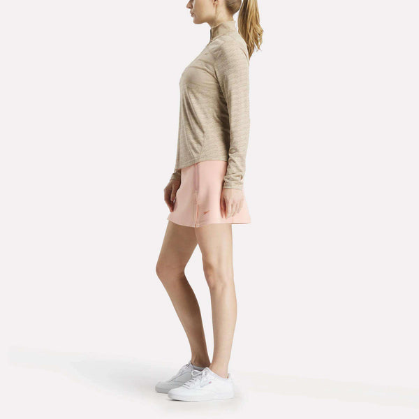 Reebok Classics Women's Long Sleeve Engineered Vector Jacquard 1/4 Zip Golf Pullover Top