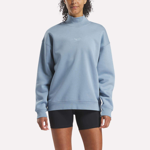 reebok classics Women's Longline Roll Neck Sweatshirt
