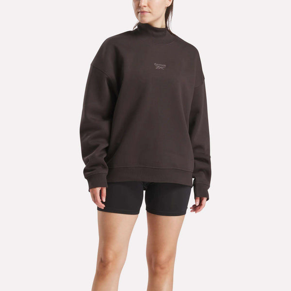 reebok classics Women's Longline Roll Neck Sweatshirt