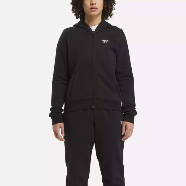 reebok classics Women's Reebok Identity Small Logo Fleece Full-Zip Hoodie
