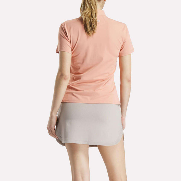 Reebok Classics Women's Short Sleeve Stretch Pique Placket Polo Shirt