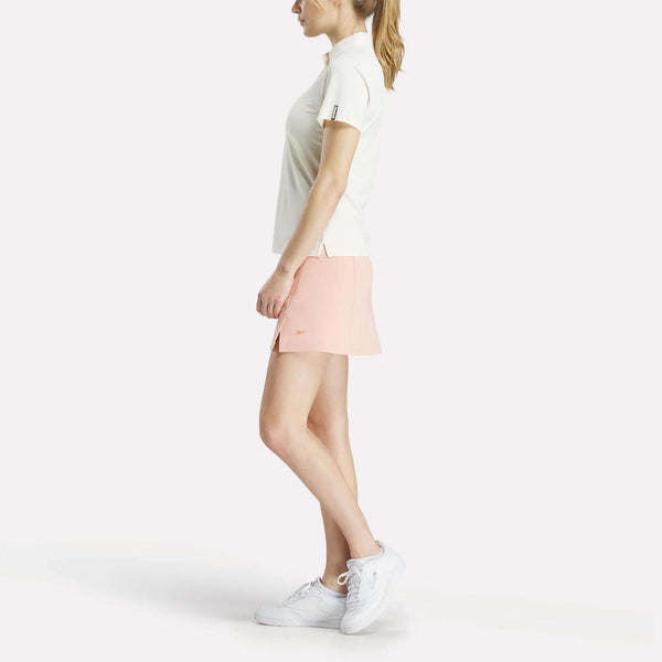 Reebok Classics Women's Short Sleeve Stretch Pique Placket Polo Shirt