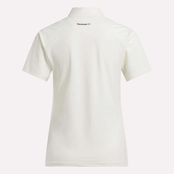 Reebok Classics Women's Short Sleeve Stretch Pique Placket Polo Shirt