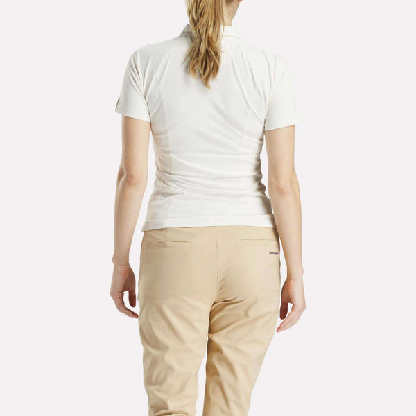 Reebok Classics Women's Short Sleeve Zip Bodycon Golf Polo Shirt