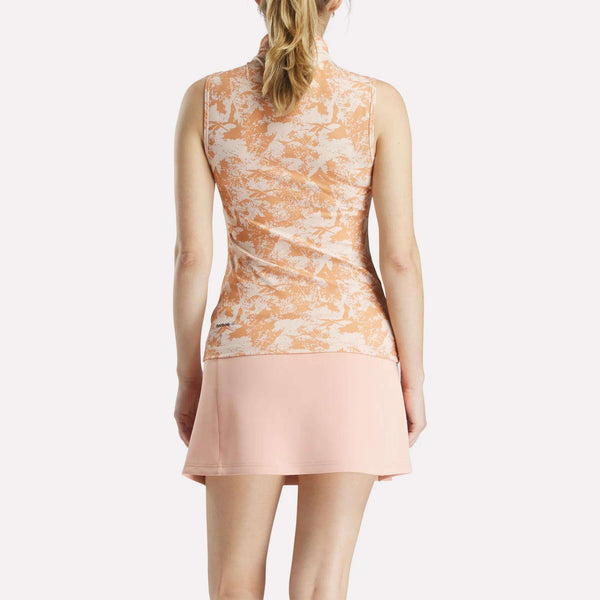 Reebok Classics Women's Sleeveless Mock Neck Golf Top - Vector Abstract Print