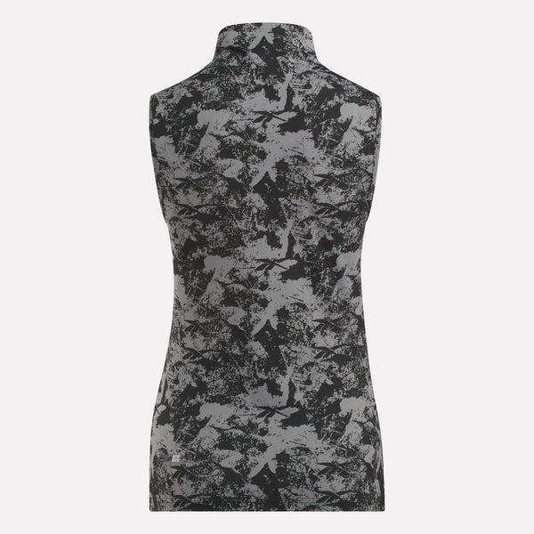 Reebok Classics Women's Sleeveless Mock Neck Golf Top - Vector Abstract Print