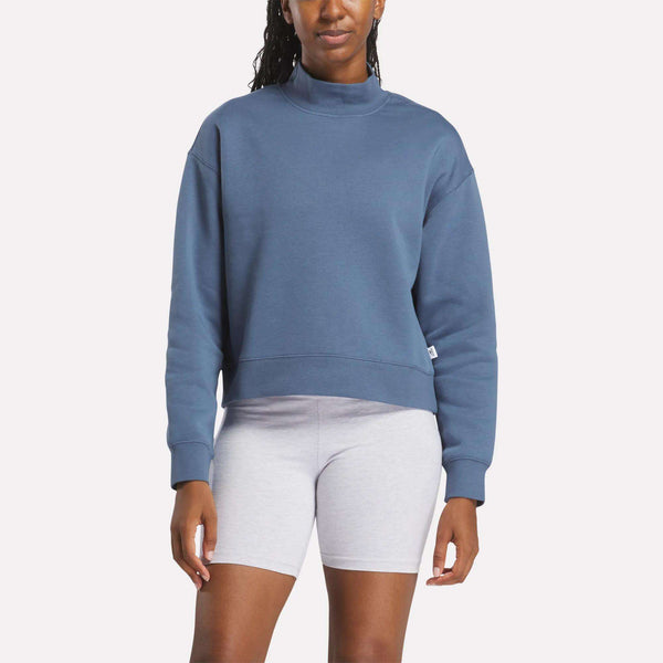 reebok classics Women's Small Vector Mockneck Sweatshirt