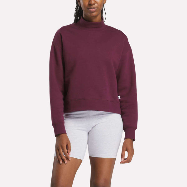 reebok classics Women's Small Vector Mockneck Sweatshirt