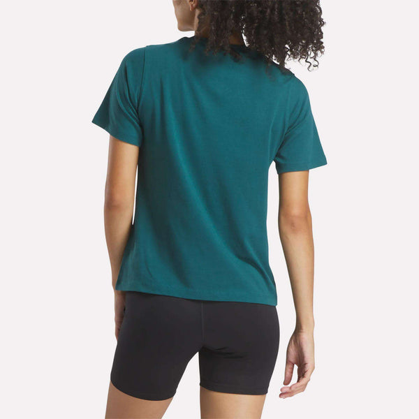 Reebok Classics Women's Two-Color Logo Crew Short Sleeve Tee