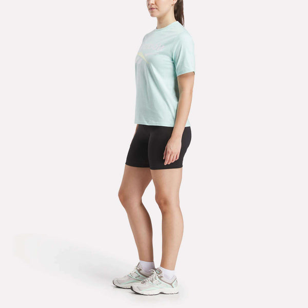 Reebok Classics Women's Two-Color Logo Crew Short Sleeve Tee