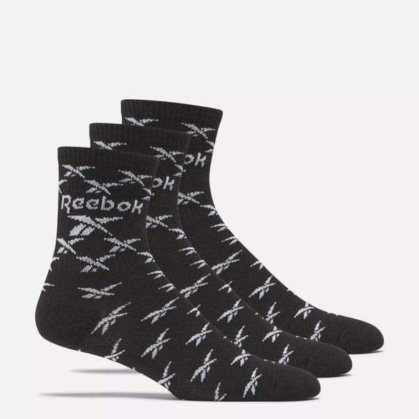 reebok classics Zone Cushion Mid Crew Socks 3 Pairs