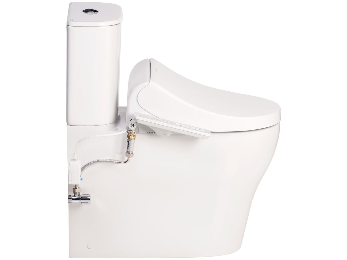 Reece American Standard Cygnet Round Overheight Close Coupled Back To Wall Back Inlet Toilet Suite With SpaLet E-Bidet Seat (4 Star)