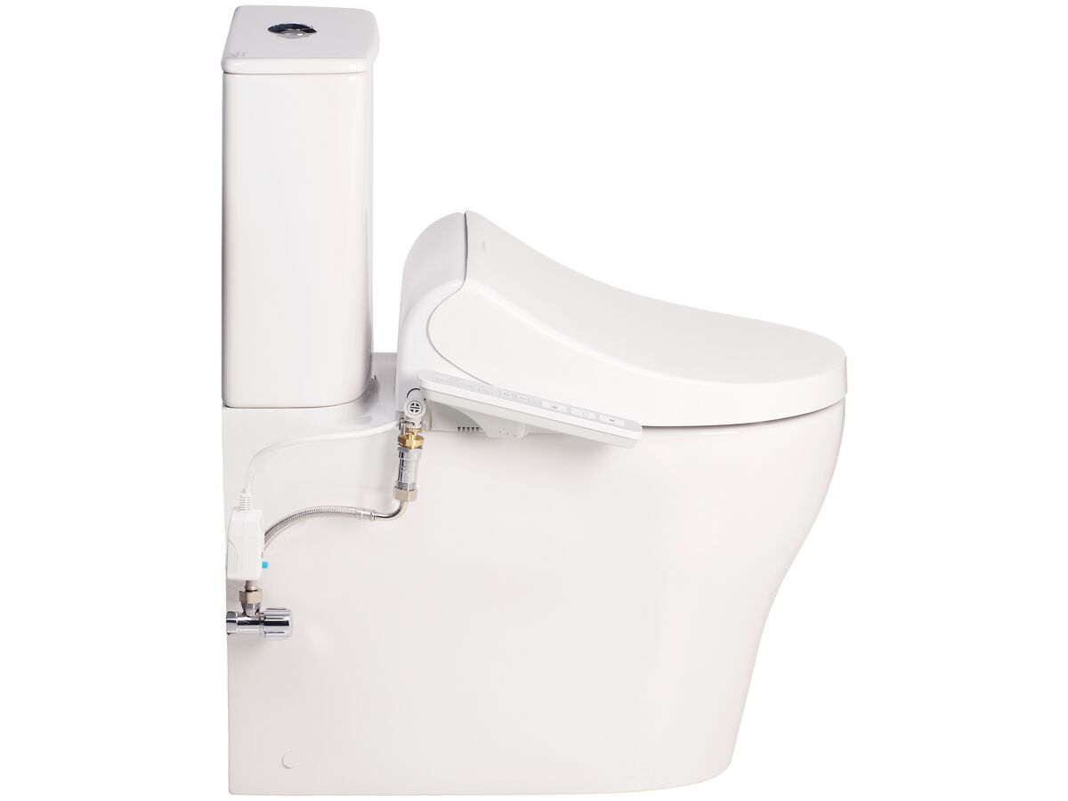 Reece American Standard Cygnet Square Overheight Close Coupled Back To Wall Back Inlet Toilet Suite With SpaLet E-Bidet Seat (4 Star)