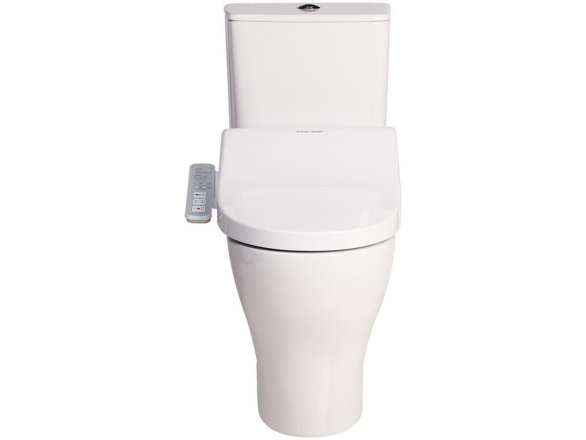 Reece American Standard Cygnet Square Overheight Close Coupled Back To Wall Bottom Inlet Toilet Suite With SpaLet E-Bidet Seat (4 Star)