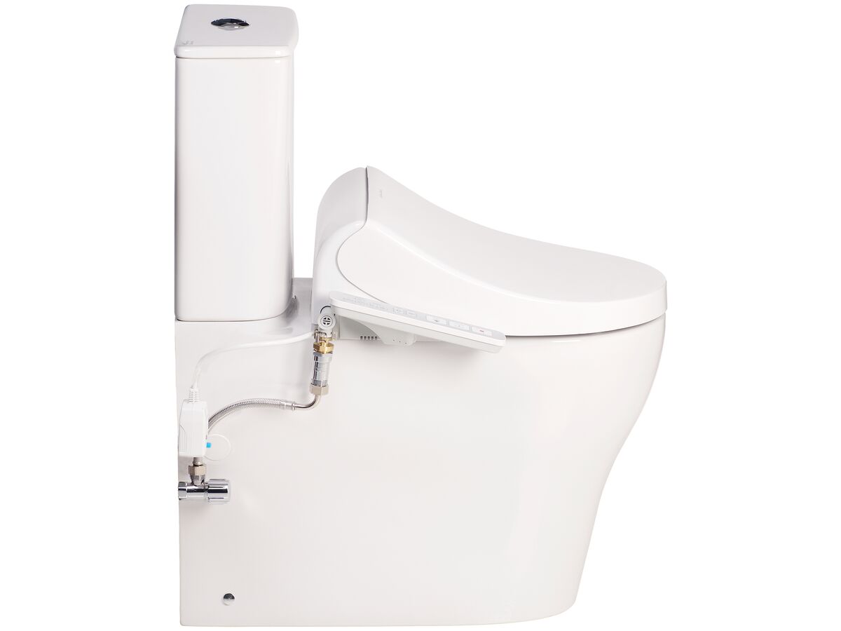 Reece American Standard Cygnet Square Overheight Close Coupled Back To Wall Bottom Inlet Toilet Suite With SpaLet E-Bidet Seat (4 Star)