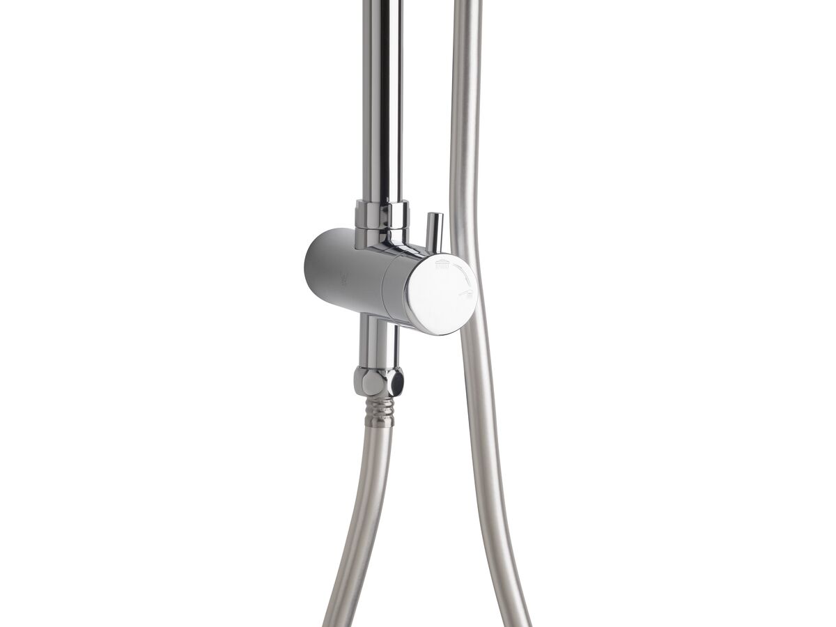 Reece American Standard Cygnet Twin Shower Round With Top Rail Water Inlet 3 Function Chrome (3 Star)