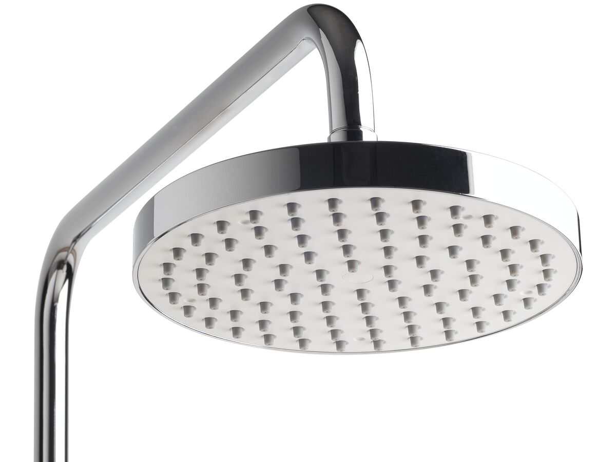 Reece American Standard Cygnet Twin Shower Round With Top Rail Water Inlet 3 Function Chrome (3 Star)