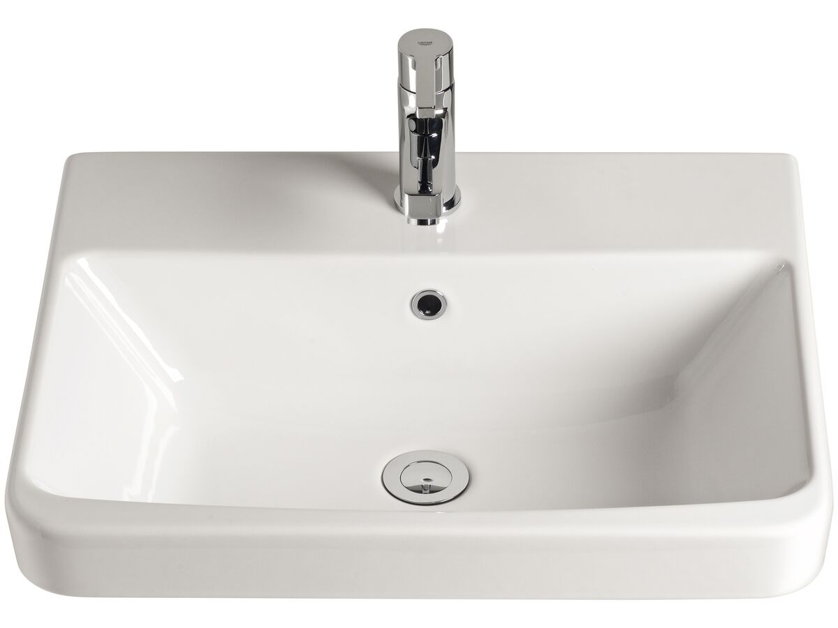 reece American Standard Heron Semi Inset Basin 1 Taphole White